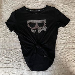 KARL LAGERFELD RHINESTONE TEE